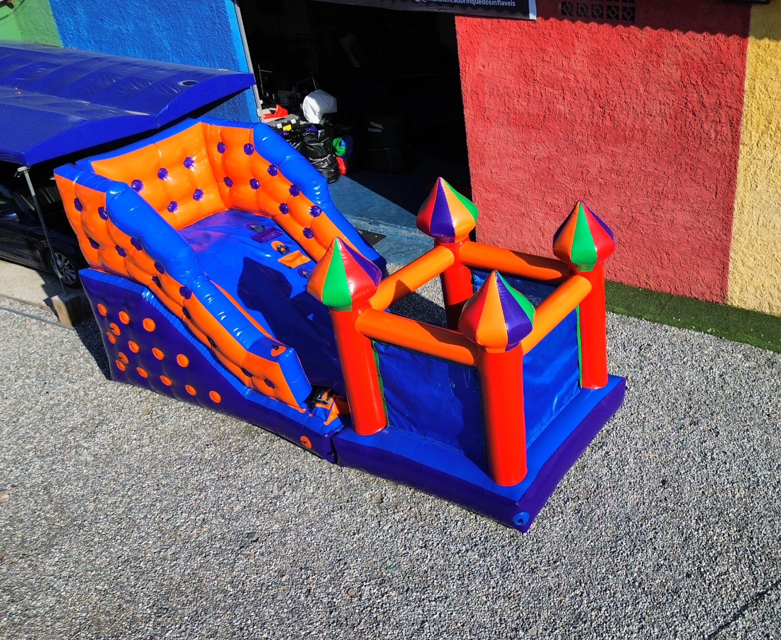 Tobogã Mini 3 em 1 com Piscina de Bolinhas